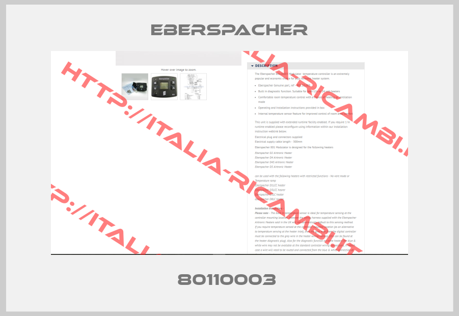 Eberspacher- 80110003 