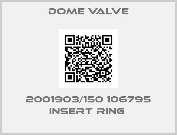 Dome Valve-2001903/150 106795 INSERT RING 