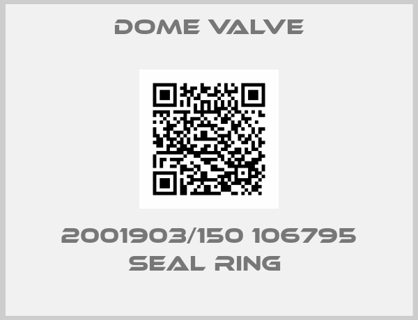Dome Valve-2001903/150 106795 SEAL RING 