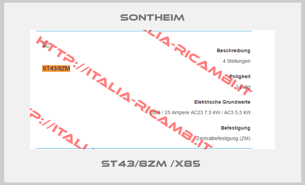 Sontheim-ST43/8ZM /X85 