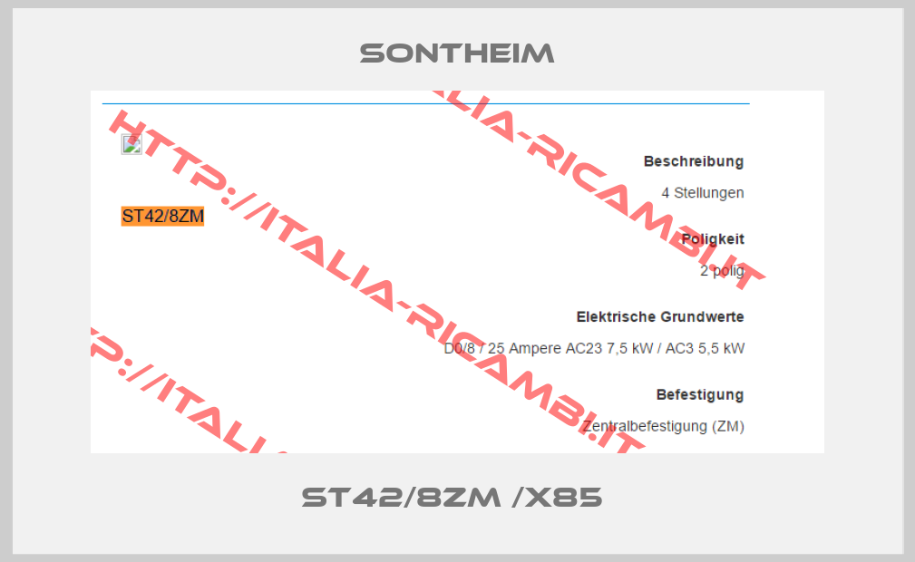 Sontheim-ST42/8ZM /X85 