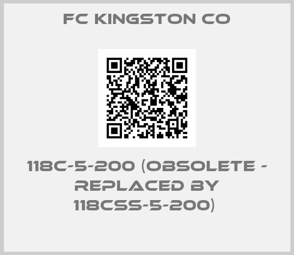 FC Kingston co-118C-5-200 (obsolete - replaced by 118CSS-5-200) 