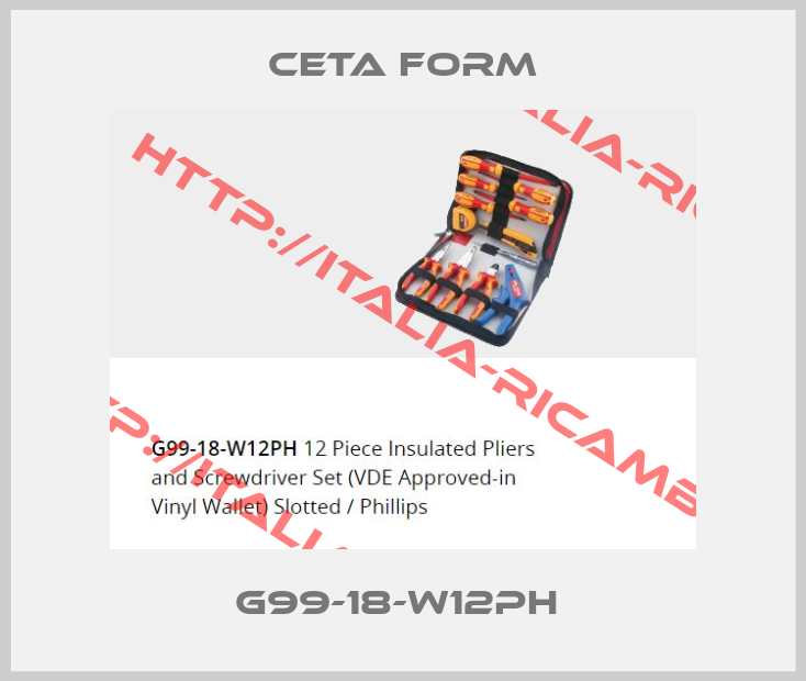 CETA FORM-G99-18-W12PH 