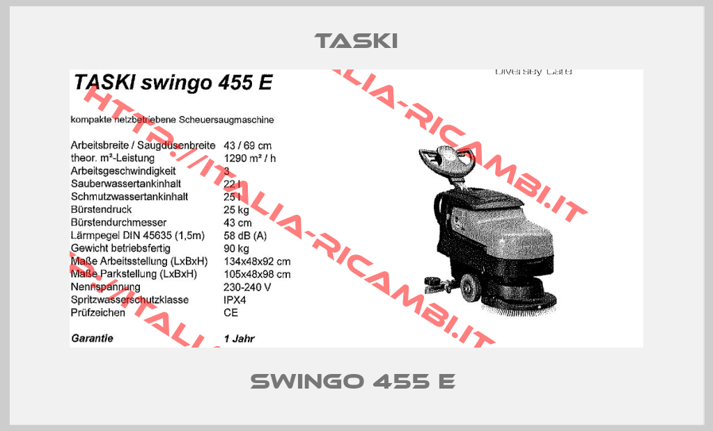 TASKI-SWINGO 455 E 