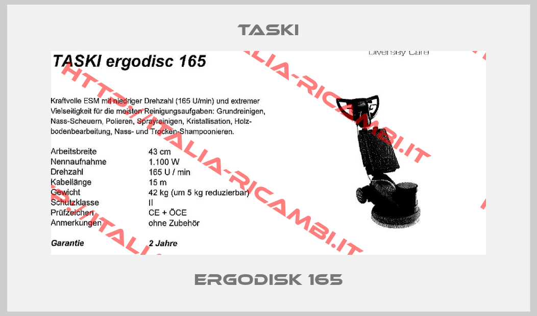 TASKI-ERGODISK 165