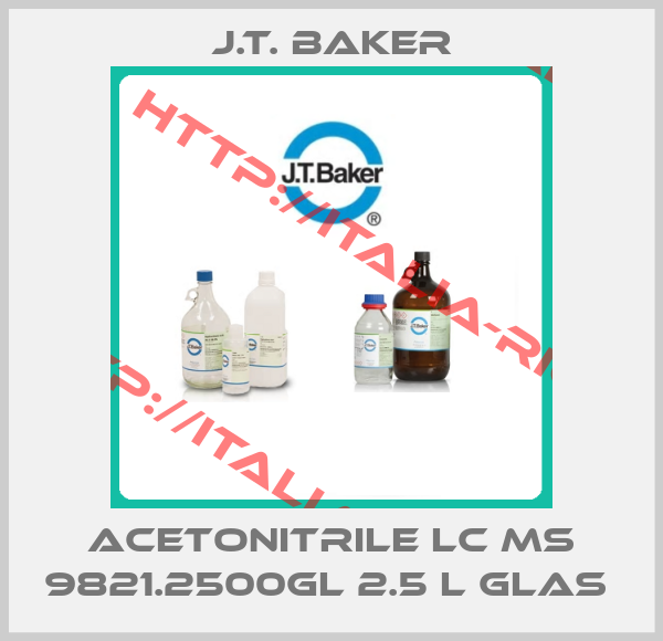 J.T. Baker-ACETONITRILE LC MS 9821.2500GL 2.5 L GLAS 