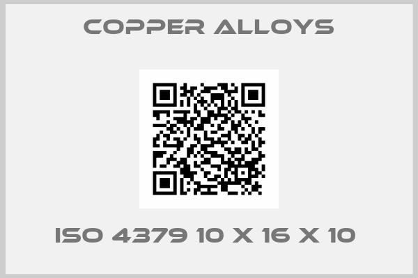 Copper Alloys-ISO 4379 10 x 16 x 10 