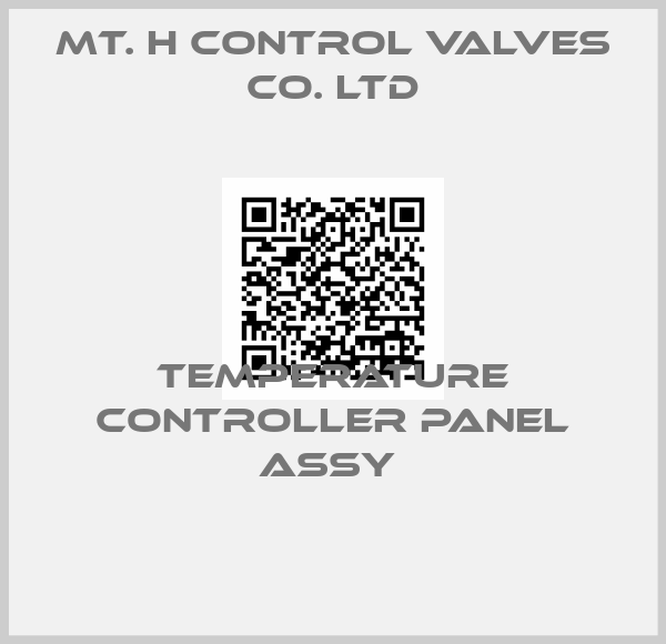 MT. H Control Valves Co. Ltd-Temperature Controller Panel Assy 
