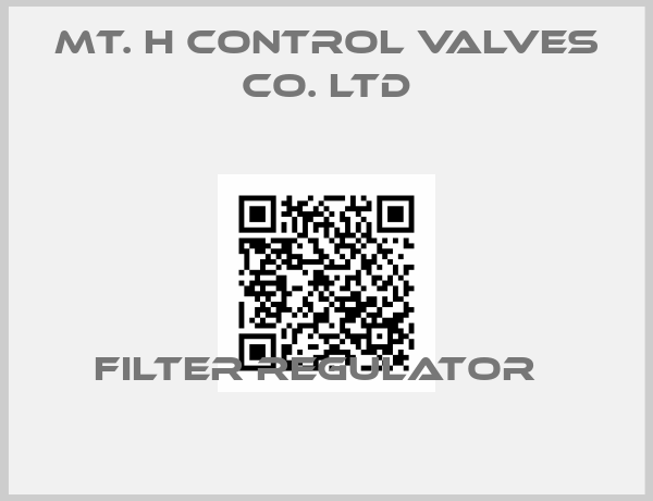 MT. H Control Valves Co. Ltd-Filter Regulator  