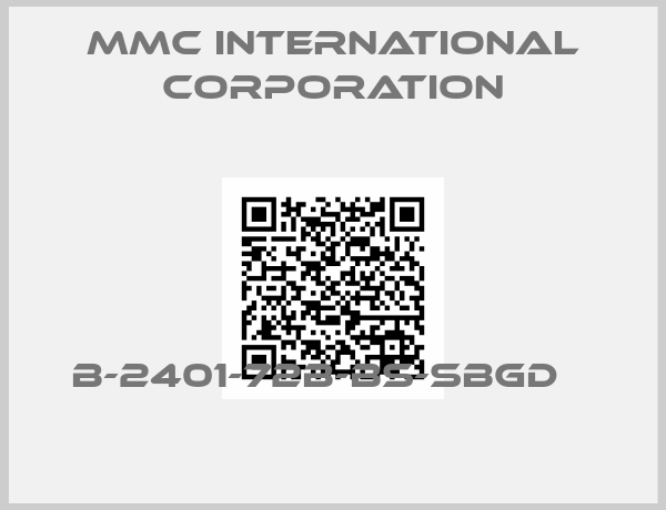 MMC International Corporation-B-2401-72B-BS-SBGD   
