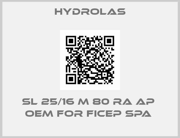 Hydrolas-SL 25/16 M 80 RA AP  OEM for FICEP SPA 
