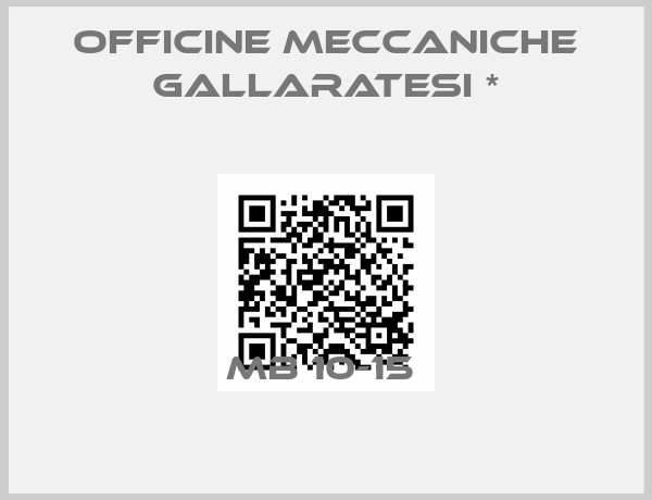 Officine Meccaniche Gallaratesi *-mb 10-15 