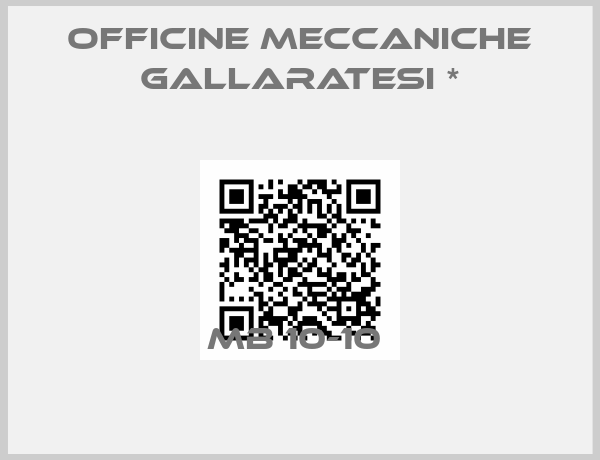 Officine Meccaniche Gallaratesi *-mb 10-10 