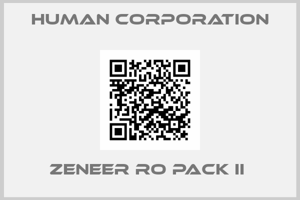 Human Corporation-ZENEER RO PACK II 