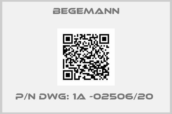 BEGEMANN-P/N DWG: 1A -02506/20 
