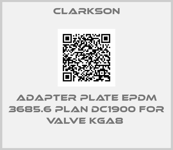 Clarkson-ADAPTER PLATE EPDM 3685.6 PLAN DC1900 FOR VALVE KGA8 