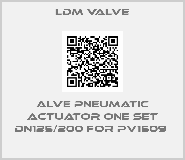 LDM Valve-ALVE PNEUMATIC ACTUATOR ONE SET DN125/200 FOR PV1509 