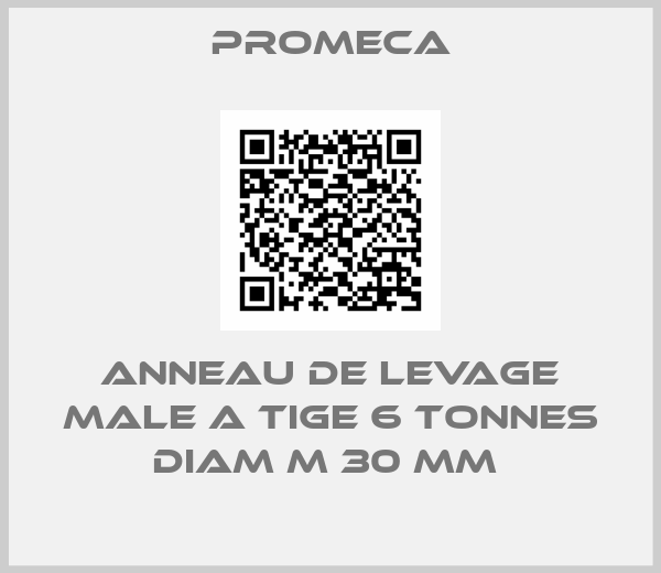 Promeca-ANNEAU DE LEVAGE MALE A TIGE 6 TONNES DIAM M 30 MM 