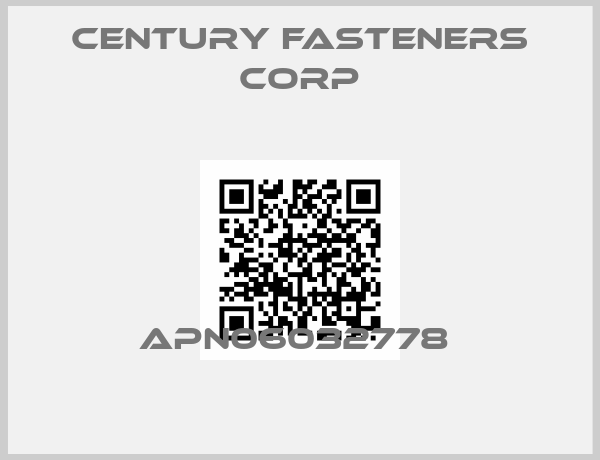Century Fasteners Corp-APN06032778 
