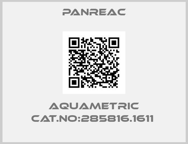 Panreac-AQUAMETRIC CAT.NO:285816.1611 