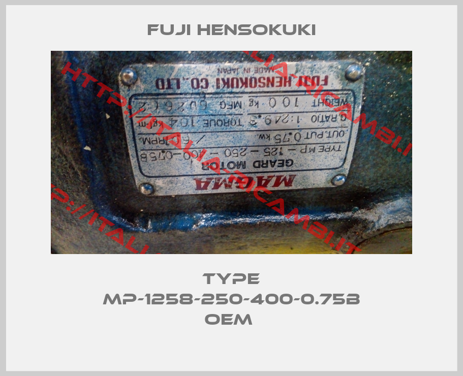 Fuji Hensokuki-Type MP-1258-250-400-0.75B oem 