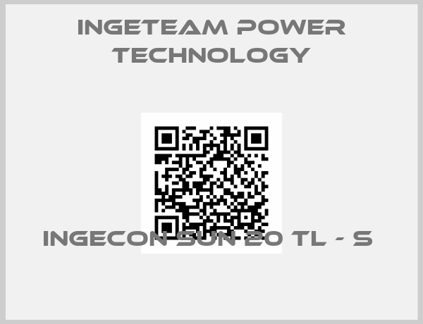 Ingeteam Power Technology-INGECON SUN 20 TL - S 