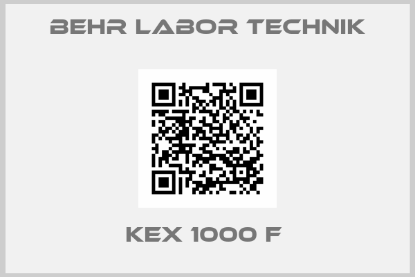 Behr Labor Technik-KEX 1000 F 