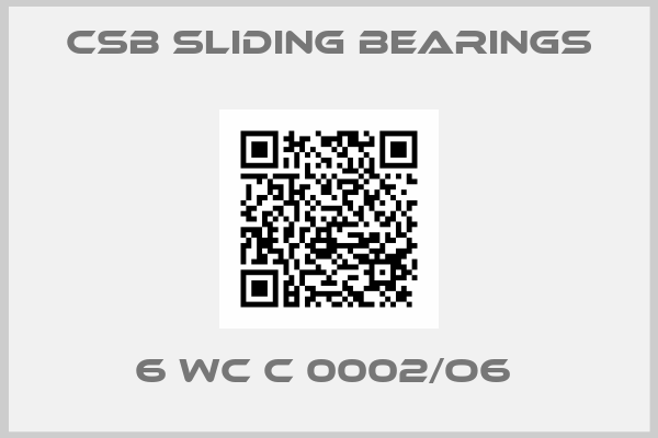 CSB Sliding Bearings-6 WC C 0002/O6 