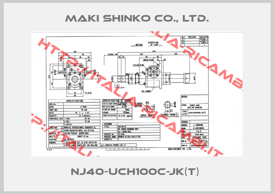 Maki Shinko Co., Ltd.-NJ40-UCH100C-JK(T) 