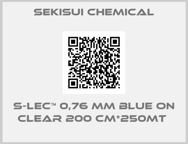 SEKISUI CHEMICAL-S-LEC™ 0,76 mm Blue on clear 200 cm*250mt 