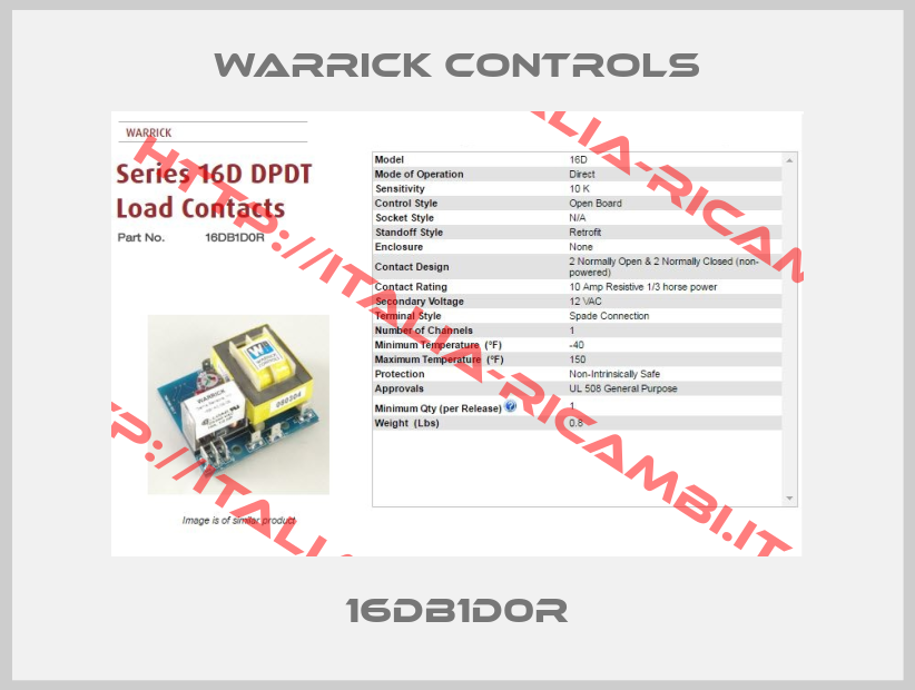 Warrick Controls-16DB1D0R