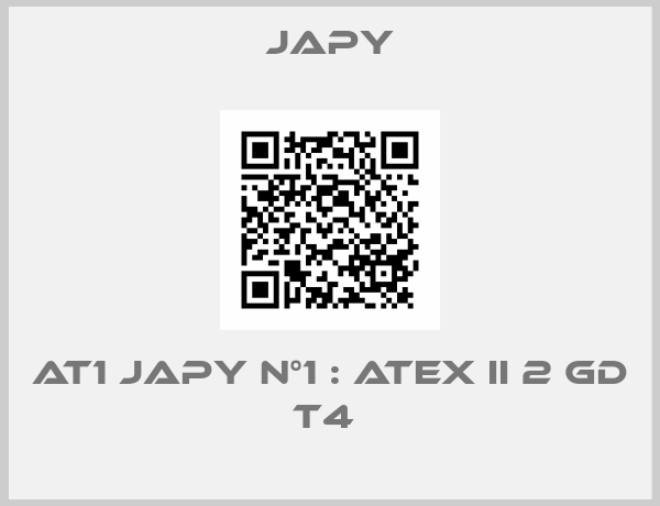 Japy-AT1 JAPY N°1 : ATEX II 2 GD T4 