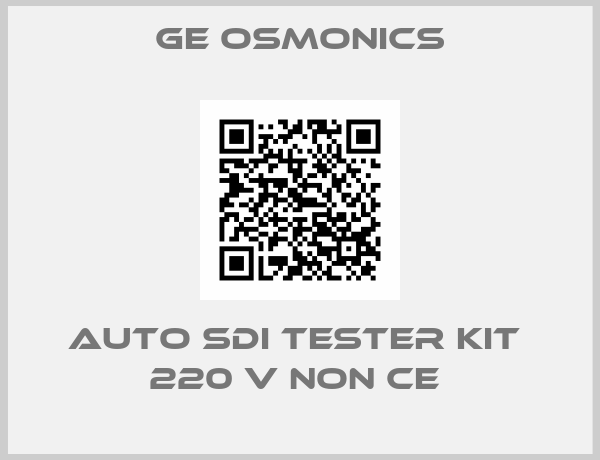 Ge Osmonics-AUTO SDI TESTER KIT  220 V NON CE 