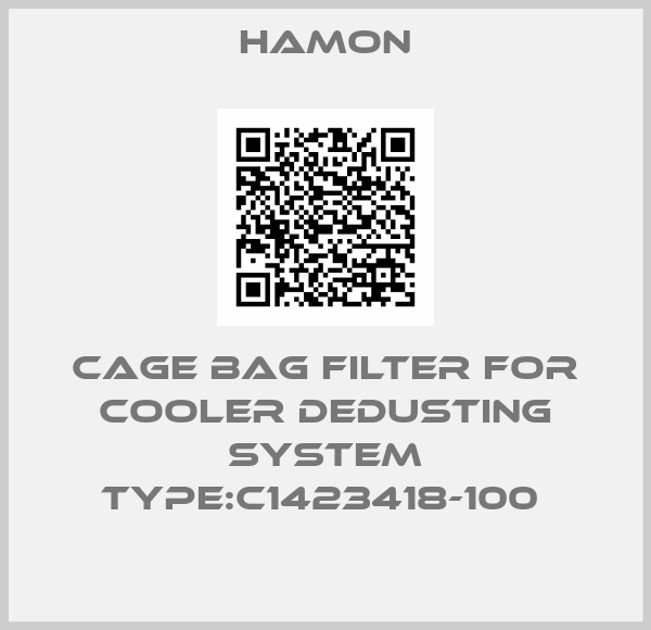 Hamon-Cage bag filter for Cooler dedusting system type:C1423418-100 
