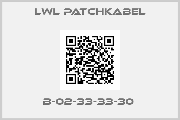 Lwl Patchkabel-B-02-33-33-30 