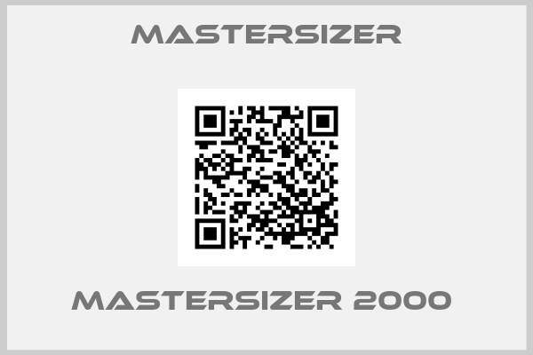 Mastersizer-Mastersizer 2000 