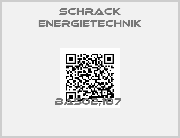SCHRACK ENERGIETECHNIK-BA502,187 