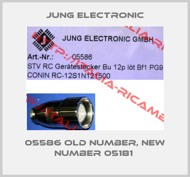 Jung Electronic-05586 old number, new number 05181 