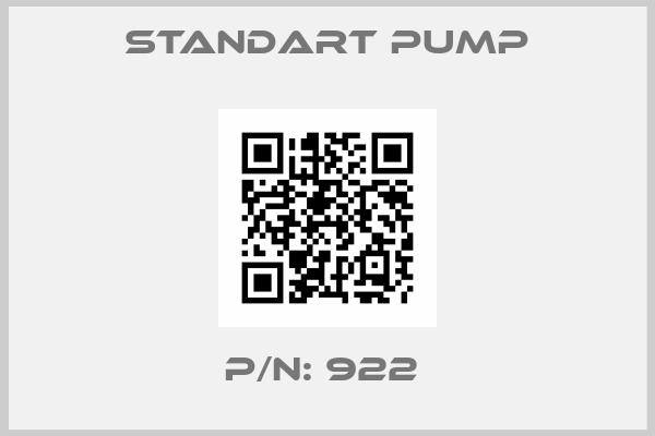 Standart Pump-P/N: 922 