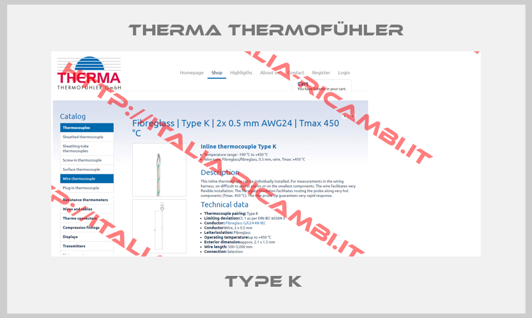 Therma Thermofühler-Type K 