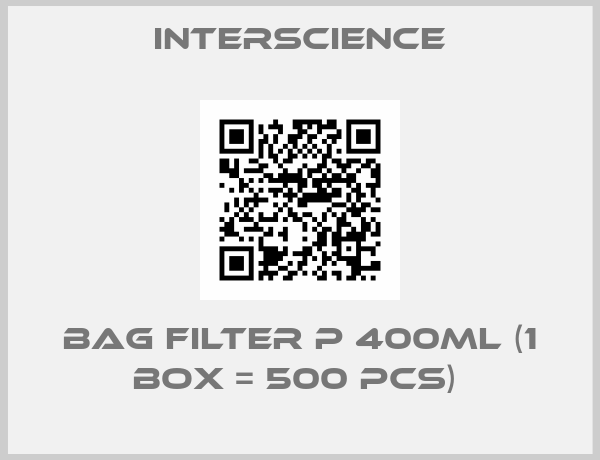 Interscience-Bag Filter P 400ml (1 box = 500 pcs) 
