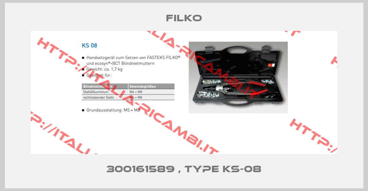 Filko-300161589 , type KS-08