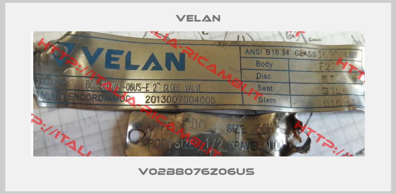 Velan-V02B8076Z06US 