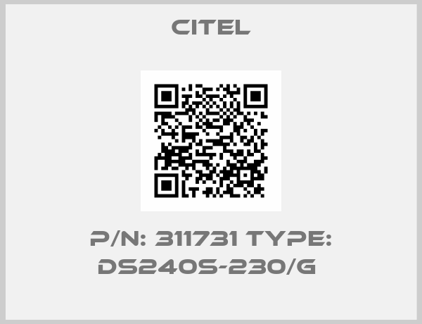 Citel-P/N: 311731 Type: DS240S-230/G 