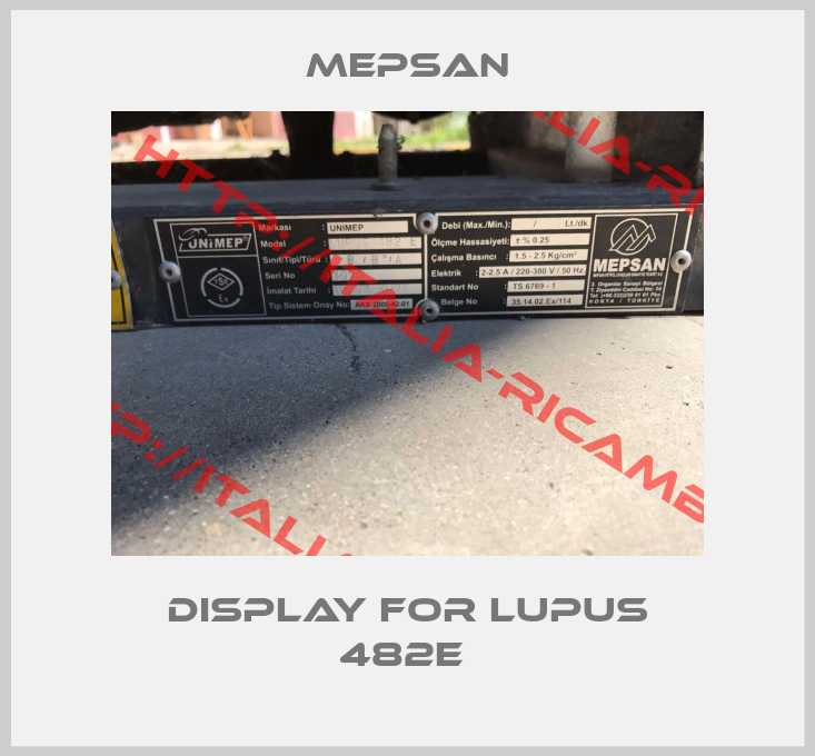 Mepsan-Display For LUPUS 482E 