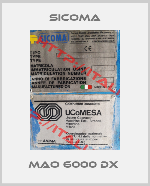 SICOMA-MAO 6000 DX 