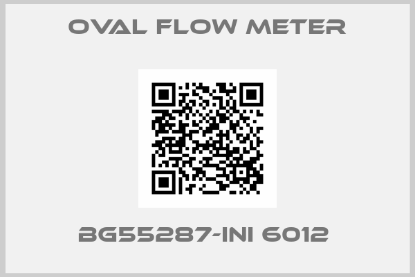 OVAL flow meter-BG55287-INI 6012 