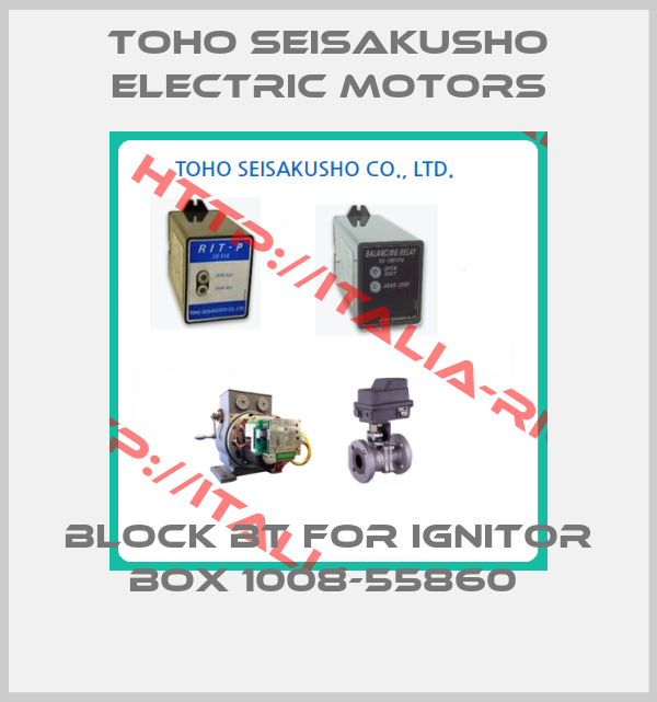 Toho Seisakusho Electric Motors-BLOCK BT FOR IGNITOR BOX 1008-55860 