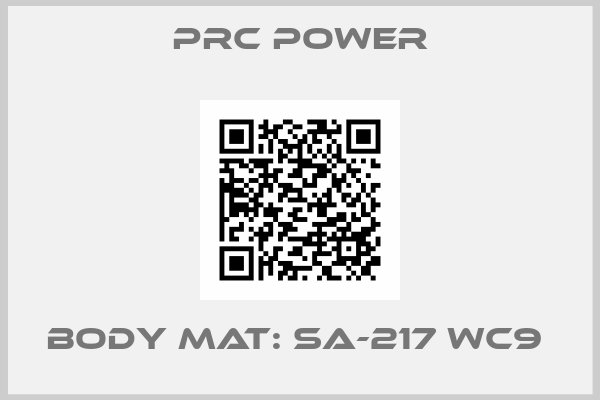 Prc Power-BODY MAT: SA-217 WC9 