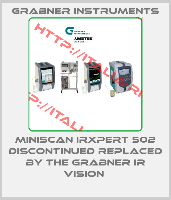 Grabner Instruments-Miniscan IRXpert 502 discontinued replaced by the Grabner IR Vision 